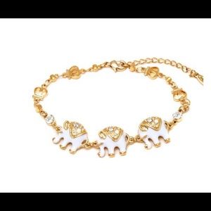 Elephant And Pearl Bracelet